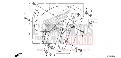 PARAFANGO ANTERIORE CB1000RAF di 2015